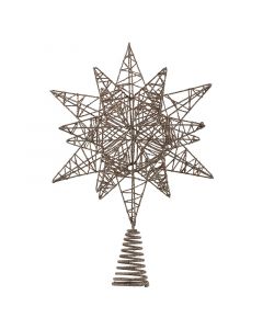 ESTRELLA PARA ÁRBOL DORADA 37 CM