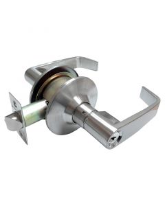 Cerradura manilla recta premium aleación de zinc plateado brillante