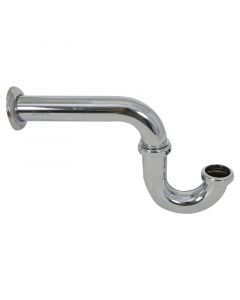 Sifón metálico rígido para fregadero descarga en pared 1 ½"