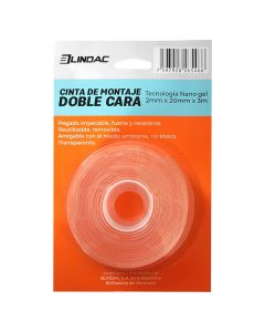 Cinta doble adhesivo 1,8 cm x 5 m transparente