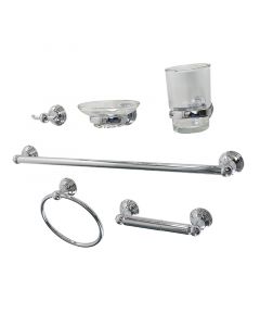 Set 6 accesorios para baño cromado Galicia