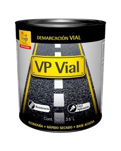 Pintura base agua tráfico VP Vial amarillo mate 1 gal