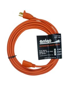 Extensión eléctrica heavy duty ST 3x16 AWG 1 toma naranja 5 m