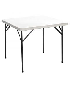 Mesa plegable cuadrada blanca 88 x 88 x 74 cm