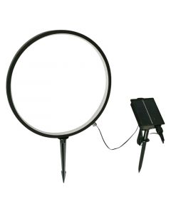 LÁMPARA TIPO ESTACA MODERNA CIRCULAR NEGRA 1 LUZ LED SOLAR 24722