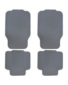 Set de 4 alfombras tipo caucho gris