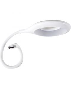 Lámpara led escritorio conexión USB blanco 2 W 6.000 K