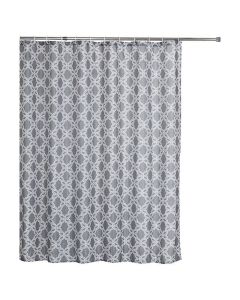 Cortina para baño poliéster estampado cuadros 183 x 183 cm