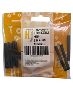 Termoencogible 3 x 40 mm negro