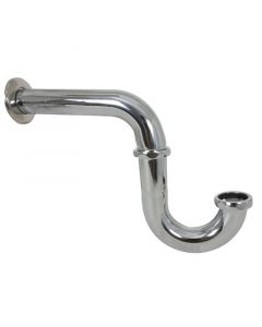 Sifón metálico rígido para lavamanos descarga en pared 1 ¼"