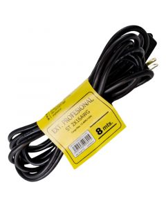 Extensión eléctrica profesional ST 2x16 AWG 5 tomas negra 8 m