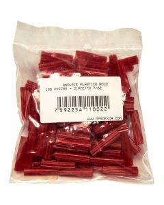 Ramplug plastico rojo (100 piezas)