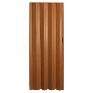 Puerta plegable color cedro 90 x 210 cm