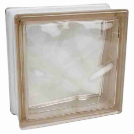 Vidrio block onda de mar translucido 19x19 cm / 1 pieza
