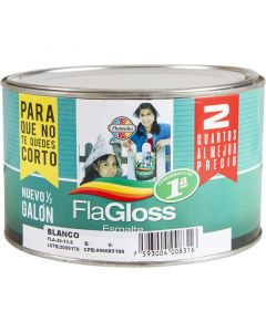 PINTURA ESMALTE BRILLANTE BLANCO 1/2 GALÓN FLAGLOSS CLASE B