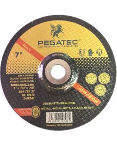 DISCO DESBASTE METAL PEGATEC 180X6X22,2MM (7'' X 1/4'' X 7/8