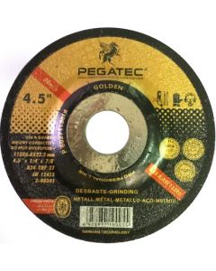 DISCO DE DESBASTE METAL PEGATEC 115X6X22,2MM (4,5'' X 1/4''