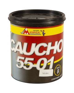 PINTURA CAUCHO NEGRO MATE 1/4 GALÓN 55-01 CLASE B (CAUCHO, INTERIOR/EXTERIOR)
