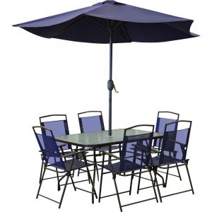 Set de patio con mesa rectangular, 8 piezas | Ferretería EPA