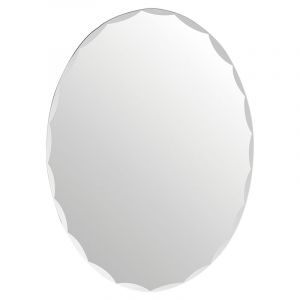 Espejo Oval 26cm X 33cm Blanco-SupaHome Espejo Oval 26cm X 33cm Blanco-SupaHome